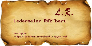 Ledermeier Róbert névjegykártya